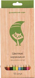 Карандаши цветные «Сибирский Кедр. ECO», 6,9 мм, 12 цветов