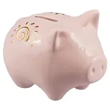 Копилка Свинка розовая с золотом (керамика) (12x9) (12-7365-80123)