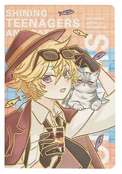 Тетрадь в клетку Be positive, "Мальчик с киской", 36 листов, в ассортименте