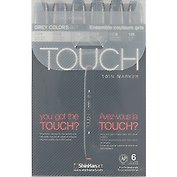 Набор маркеров Touch Twin, серые тона, 6 штук