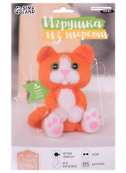 Игрушка из шерсти "Рыжий котёнок"