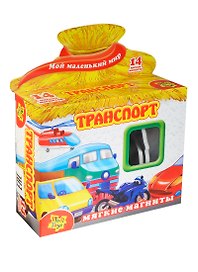 Игровой набор, ТМ Vladi Toys, Игра на магнитах Транспорт, Мультиколор