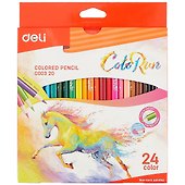 Карандаши цветные «Color Run», Deli, 24 цвета - 0