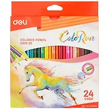 Карандаши цветные Deli, Color Run, 24 цвета
