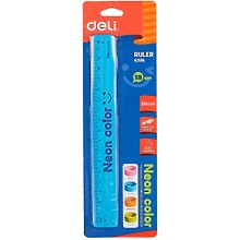 Линейка 18 см, гибкая, скручивающаяся «Neon color», Deli, в ассортименте