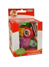 Дерев. игрушка Потягунчик с фигуркой Кеша (SJ-K) (Играем вместе Буратино) (2+) (коробка) (в кор. 36шт)
