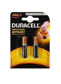 Элементы питания 2 штуки «Duracell Basic» LR03, AAA