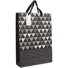 Пакет А3 46*33*10 Triangles Black нейтр., бум.мат.ламинат