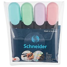 Текстовыделители «Job Pastel» 4 цвета 1-5 мм, Schneider