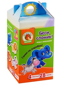 Настольная игра «Беги, слоник. Игра с липучками», Vladi Toys