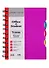 Записная книжка А6 120л кл. "Лиловая" пласт.обл., вырубка, 3цв.пласт.разделителя, инд.уп. - 0