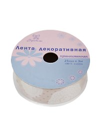 Тесьма с рисунком (PCR-009) (25мм х 3м) (лента декор. принтован.) (Рукоделие) (катушка)