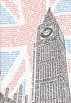 Тетрадь для записи иностранных слов Listoff, London, А5, 64 листа