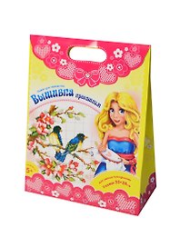 Набор для вышивания крестиком Птицы на веточках (537336) (20х28см) (коробка)