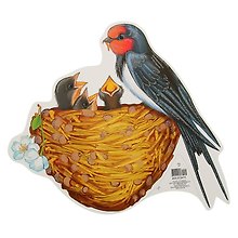 Плакат Ласточка с птенцами