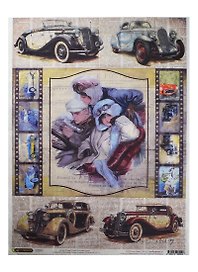 Рисовая бумага для декупажа Craft Premier Автоледи Вояж (CP00528) (А3) (25г/м) (упаковка) (Астра Севен)
