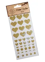 Стикеры глиттер 3 листа, 107шт (D26001069)