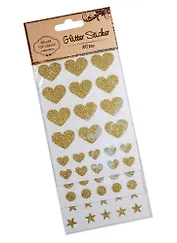 Стикеры глиттер 3 листа, 107шт (D26001069)