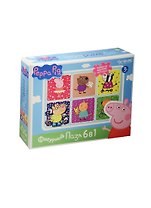 Пазл фигурный разв. 6в1 01566 Хобби (6 фигур. картинок) (Peppa Pig) (3+) (коробка)