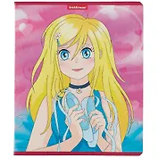 Тетрадь в клетку Erich Krause, Manga Girls, 48 листов, в ассортименте