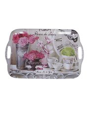 Поднос Парижские цветы (пластик) (47х32) Gift Land (ML-004-FdP, ML-004 Fleurs)