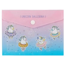 Папка -конверт «Unicorn ballerina» А6 на кнопке