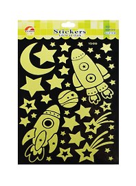 Наклейка фосфорная Космос МИКС (1022961) (29х21см) (упаковка)