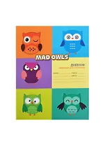 Дневник для мл.кл. "Смешные совы. Owls" интегр.обл., мат.ламин., понтон.печать, Unnika