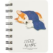 Записная книжка «Sleep Alone» А7, 70 листов в линейку, спираль, в ассортименте - 2