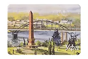 Магнит картон Монумент Дружба народов Старый бельский мост (Уфа) (МК/191/006)