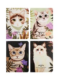 Записная книжка «The cats» А6, 24 листа в клетку, сшивка, Languo, в ассортименте