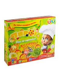 Игр. набор на магнитах (2в1) Мои пер. кулинар. шедевры Пирог (VT1504-22) (34 магнита) (6 кус. пирога) (Маша и Медведь) (3-7л.) (коробка)