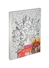 Набор Роспись по холсту Маки (21593) (холст 25х30см) (+краски+палитра+кисть) (Креатто) (5+) (упаковка)