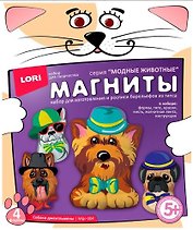 Набор для творчества LORI Магниты из гипса "Собаки джентльмены" Мфг-004