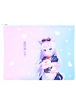 Папка для тетрадей В5 "Аниме. Девушка с ушками (Сёдзё) (цветная)" молния, ткань, подклад