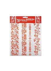 Трафарет пластик многоразовый ПВХ Бордюр Прованс (Л-104) (20х25см)