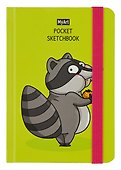 Скетчбук «Pocket. Енот», А6, 48 листов, белый офсет, Проф-Пресс - 0