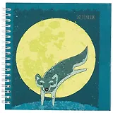 Скетчбук «Лунный волк», 50 листов, 16.5 х 16.5 см