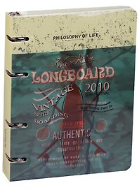 Тетрадь на кольцах «Longboard» 120 листов в клетку, А5, сменный блок - Доминанта ББП