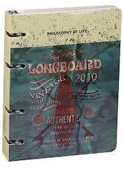 Тетрадь на кольцах «Longboard» 120 листов в клетку, А5, сменный блок - Доминанта ББП