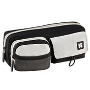 Пенал на молнии 1отд. "Gray pocket duo", 2карм., черно-белый, полиэстер, инд.уп., Berlingo