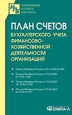 План счетов бухгалтерского учета финансово-хозяйственной деятельности организаций