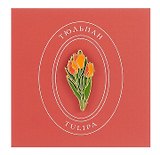 Значок Тюльпаны оранжевые (металл) (4627077846568)