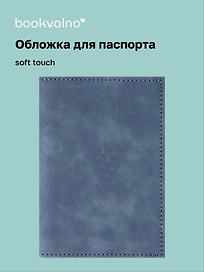 Обложка для паспорта (нави) (софт тач) (12-BLUEDOT-202510-A1-015)