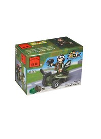 Конструктор пласт. Военный самолет с аксесс. (BRICK801) (159634) (25дет.) (6+) (коробка) (10х5х7см) (в кор. 320шт)