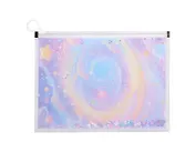 Папка А5 на молнии "You have got the love", с расширением, сыпуч.блестки, ассорти