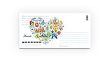 Конверт евро Сердце России Е/000/001