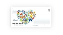 Конверт евро Сердце России Е/000/001