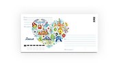 Конверт евро Сердце России Е/000/001