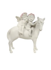 Фигурка Ангелы в венках на лошади коллекция Amore (18 см) (390-762)